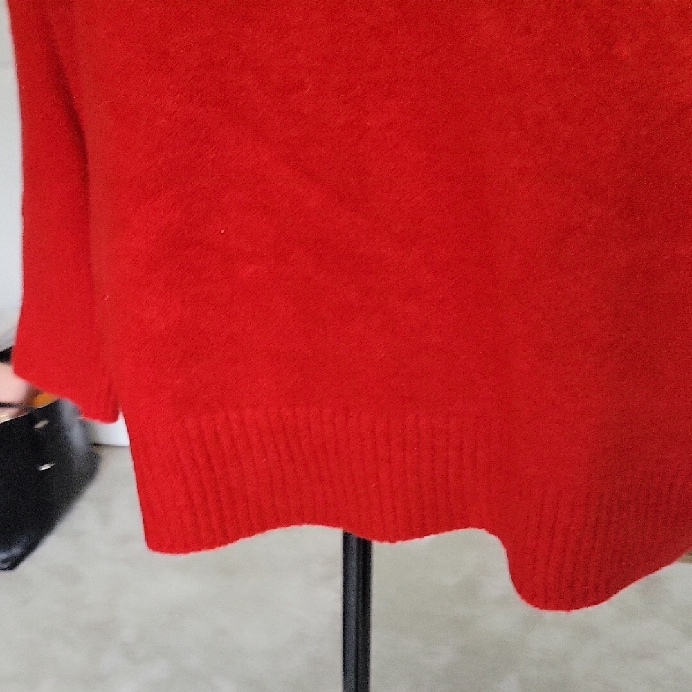 Red Crewneck Sweater with Relaxed Fit - Picture 5 of 9